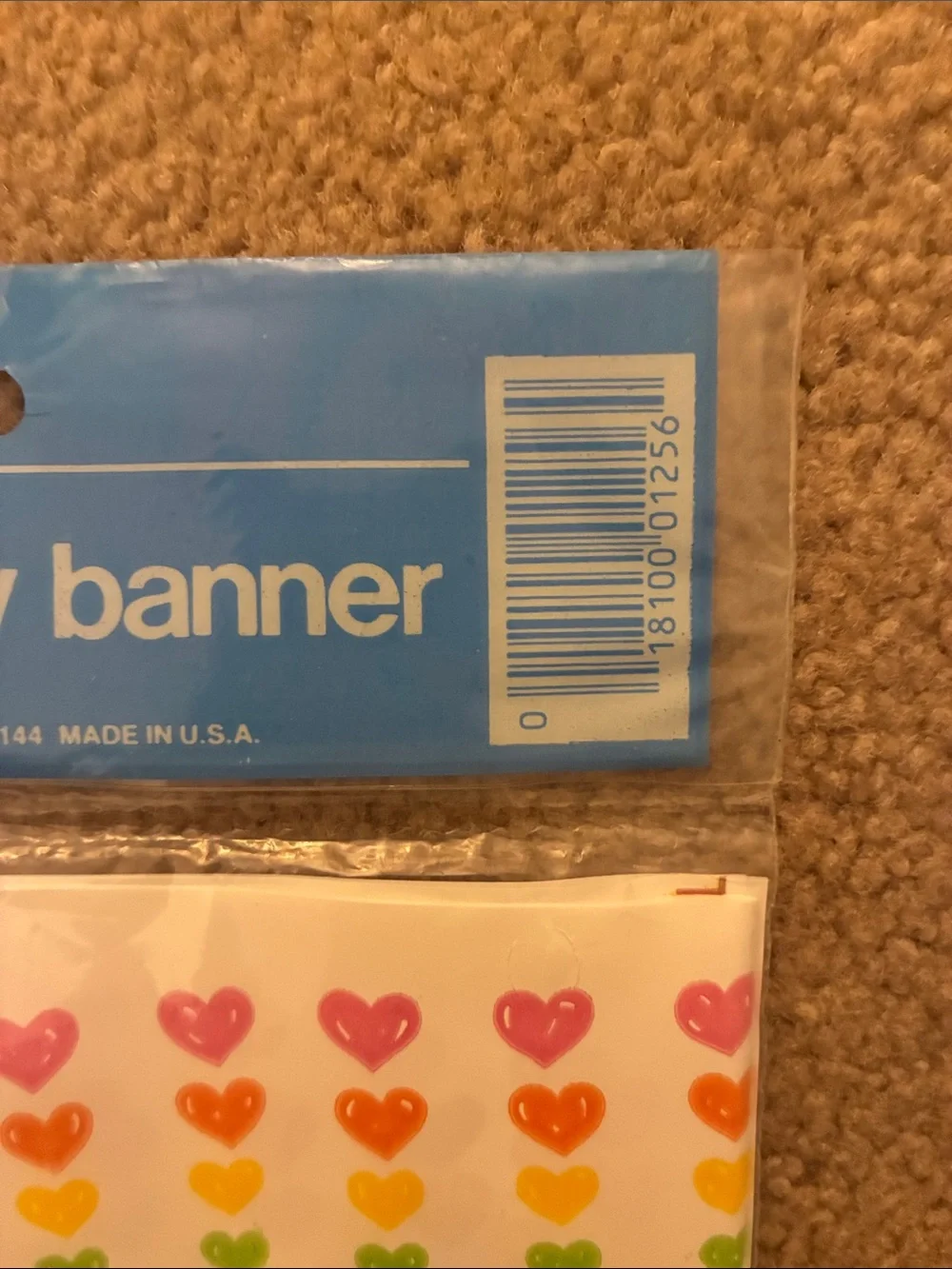1980s American Greetings Care Bears Birthday Banner